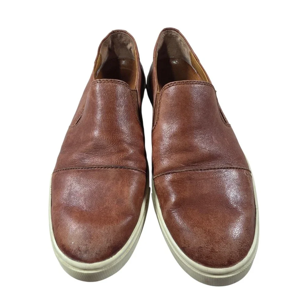 Frye Brown Leather Shoes Sneaker Loafers Mens‎ Size 8.5 7200043